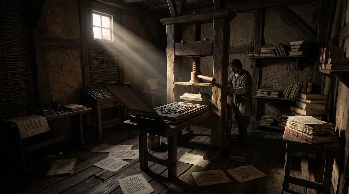 La presse d'imprimerie de Gutenberg